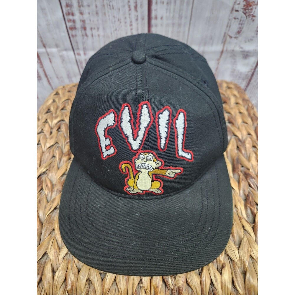 Evil Monkey Baseball Cap Black Family Guy 2011 Rare Etching On Brim Snapback